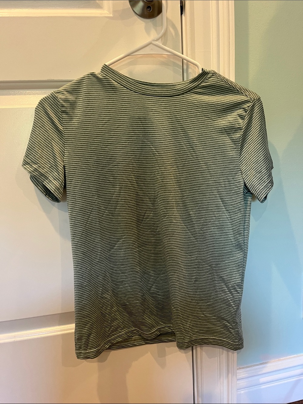 Striped Short Sleeve Tee in Green